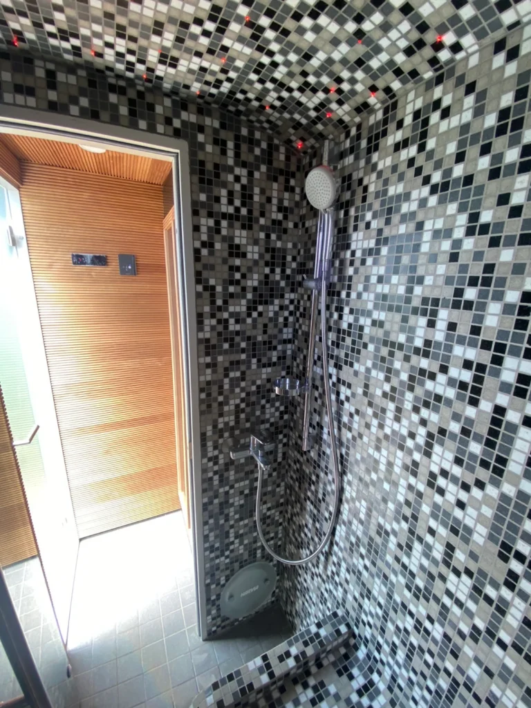 Exterior of the KUUT Steam outdoor steam sauna by Nordik Wellness